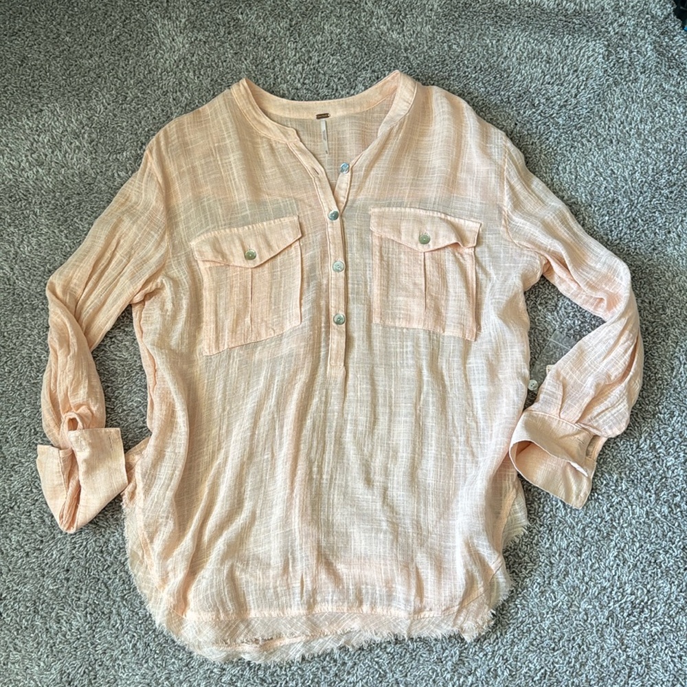 FREE PEOPLE - NWT peach blouse